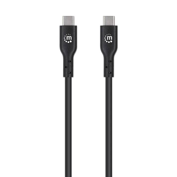 Cable USB C MANHATTAN 354868 - USB C, USB C, 0, 5 m, Negro Cable USB C MANHATTAN 354868 - USB C, USB C, 0, 5 m, Negro